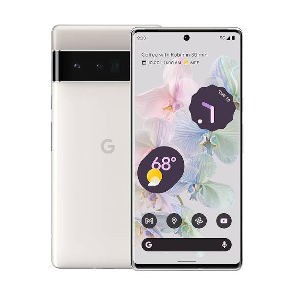 Google Pixel 6 Pro 128GB (Near New)(A) Renewed - Cloudy White (Battery 85%+)
