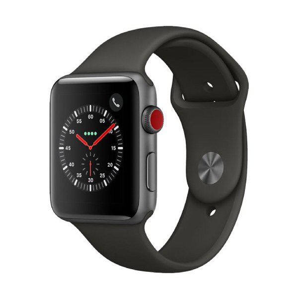 Apple Watch Series 3 Aluminum 42mm GPS (Good Condition)(B-) Renewed - Space Grey (Battery 80%+)