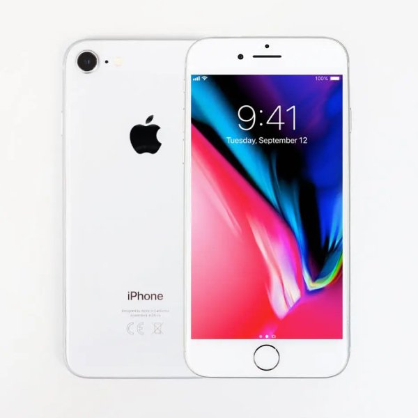 Apple iPhone 8 64GB (Good Condition)(B-) Renewed - Silver (New Battery) - Image 2