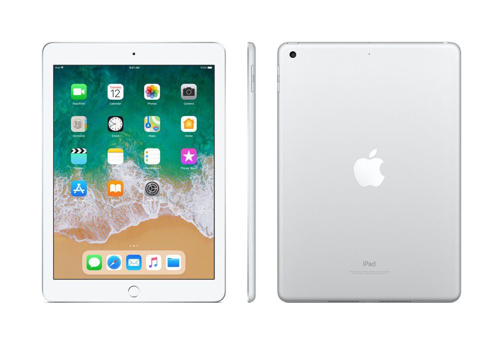 Apple iPad 6th Gen 128GB Cellular (Near New)(A) Renewed - Silver (Battery 85%+)