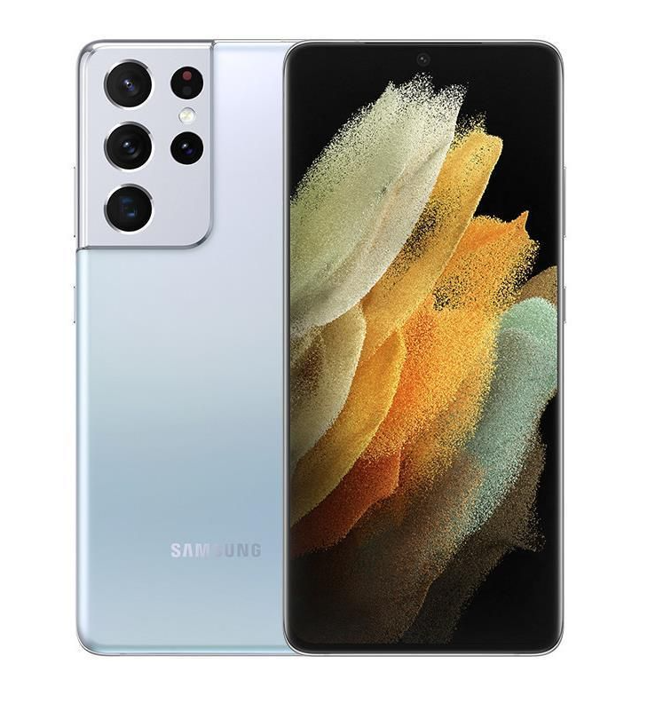 Samsung Galaxy S21 Ultra 128GB (Excellent Condition)(B+) Renewed - Phantom Silver (Battery 85%+)