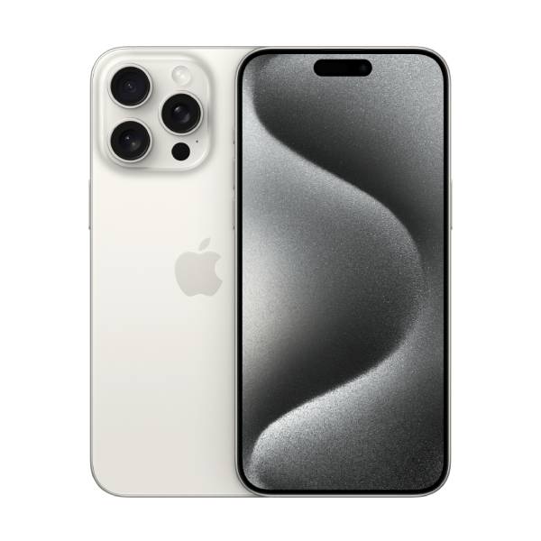 Apple iPhone 15 Pro 256GB (Good Condition)(B-) Renewed - White Titanium (Battery 80%+)
