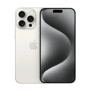 Apple iPhone 15 Pro Max 256GB (Good Condition)(B-) Renewed - White Titanium (Battery 80%+)