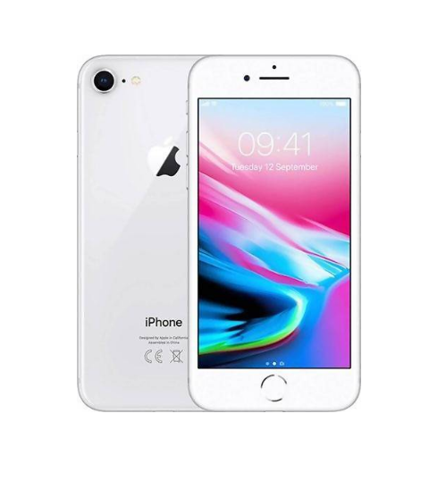 Apple iPhone 8 64GB (Good Condition)(B-) Renewed - Silver (New Battery)