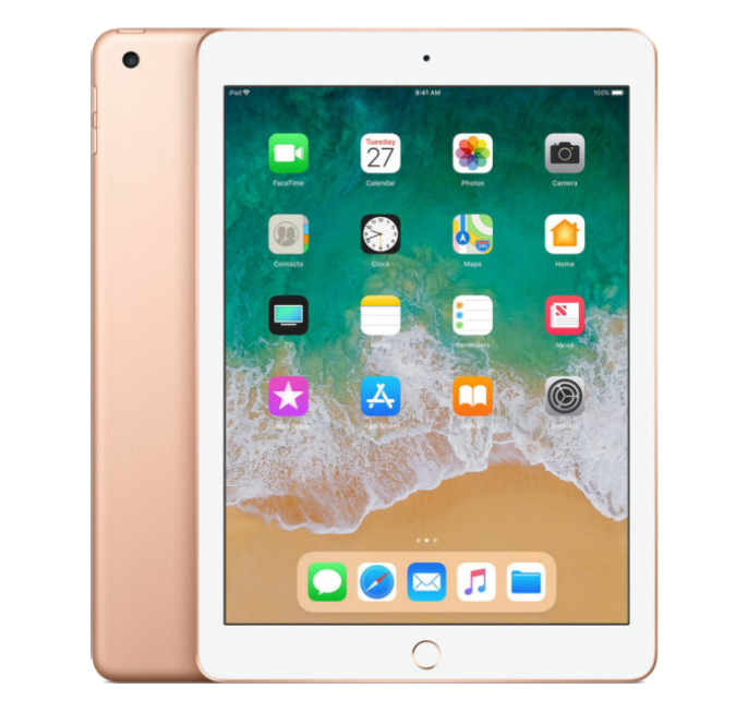 Apple iPad 6th Gen 128GB Wifi (Near New)(A) Renewed - Gold (Battery 85%+)