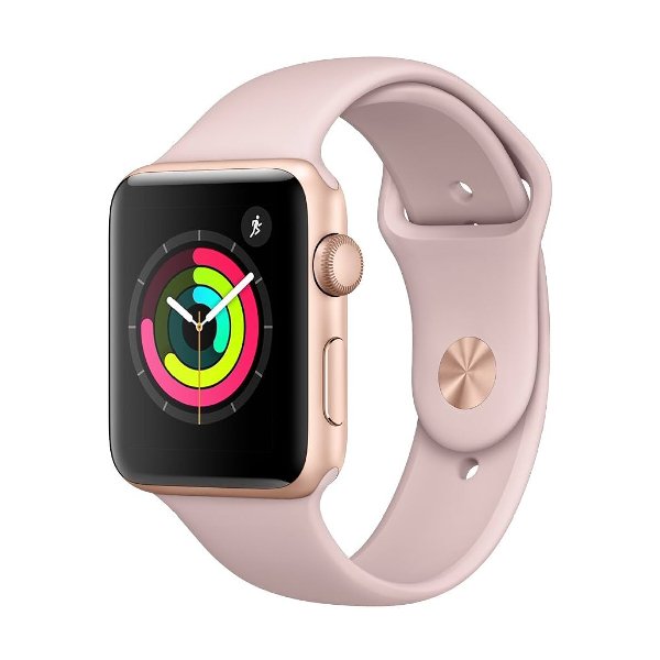 Apple Watch Series 3 Aluminum 42mm GPS (Needs TLC)(C-) Renewed - Rose Gold (Battery 70%+)