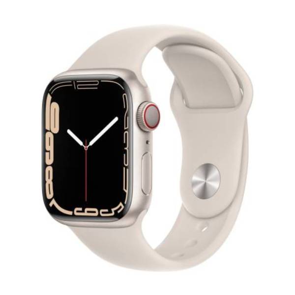 Apple Watch Series 7 Aluminum 41mm GPS+Cellular (Near New)(A) Renewed - Starlight (Battery 80%+)