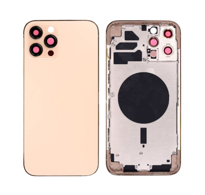 iPhone 12 Pro Max Rear Housing & Back Glass (No Small Parts) - Gold
