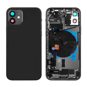 iPhone 12 Housing With Small Parts (OEM Pull) - Black (C)