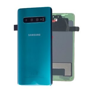 Galaxy S10 Replacement Back Glass With Camera Lens Prism Green (Premium)