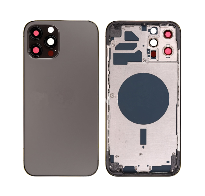 iPhone 12 Pro Max Rear Housing & Back Glass (No Small Parts) - Graphite