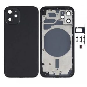 iPhone 12 Mini Rear Housing & Back Glass (No Small Parts) - Black