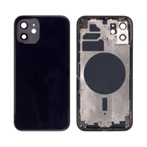 iPhone 12 Rear Housing & Back Glass (No Small Parts) - Black