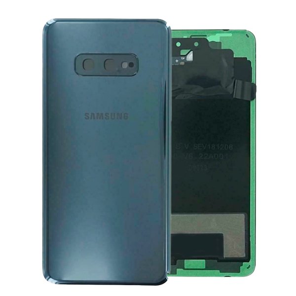 Galaxy S10E Replacement Back Glass With Camera Lens Prism Black (Premium)