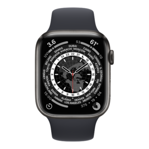 Apple Watch Series 7 Titanium 45mm GPS+Cellular (Excellent Condition)(B+) Renewed - Space Black (Battery 80%+)